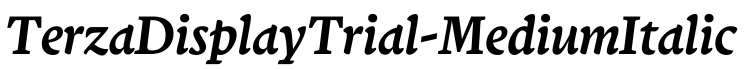 TerzaDisplayTrial-MediumItalic预览图片