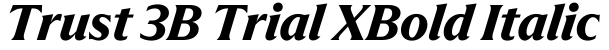 Trust 3B Trial XBold Italic预览图片