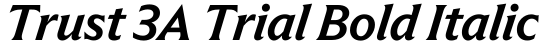 Trust 3A Trial Bold Italic预览图片