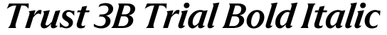 Trust 3B Trial Bold Italic预览图片