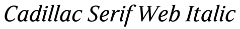 Cadillac Serif Web Italic预览图片